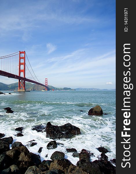 Golden Gate with blue sky