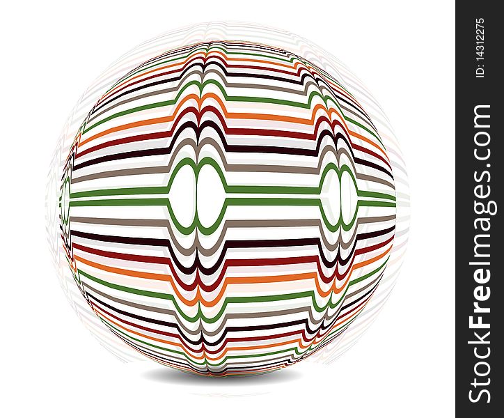 Vector image illustresion is a abstract colorful ball