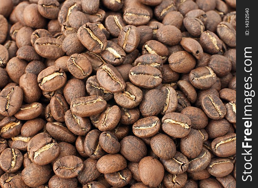 Lots of brown coffee beans