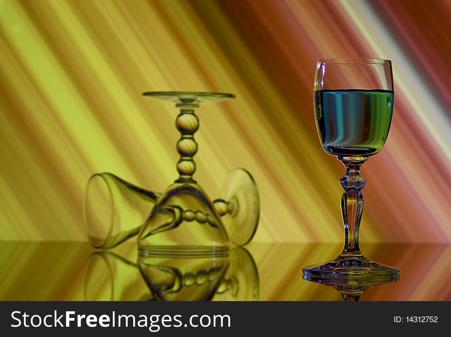Glasses On Colorful Background