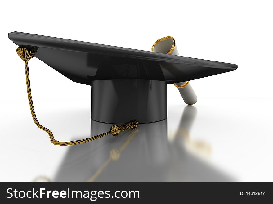 Bachelor S Hat And Diploma