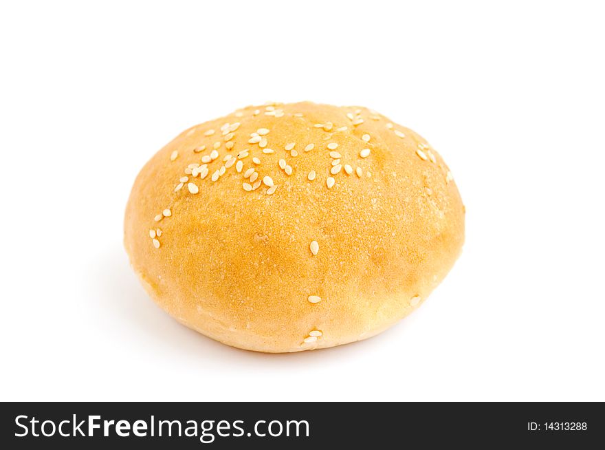 Roll for a hamburger on a white background