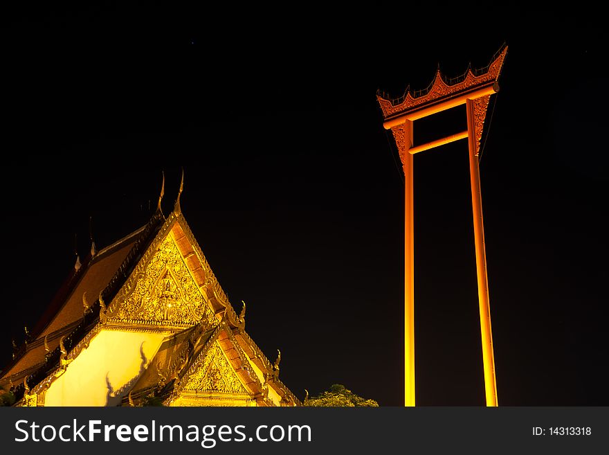 Art thai of roof in temple