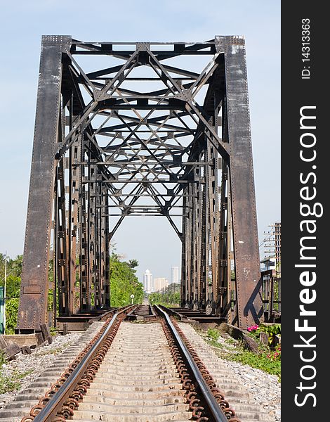 Railway bridge on way to the success. Railway bridge on way to the success