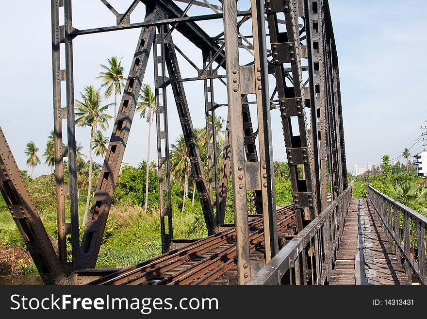 Railway And Sidewalk To The Success