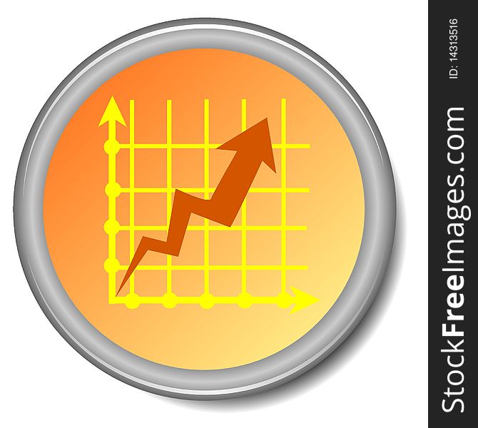 Color button of growth with the schedule inside