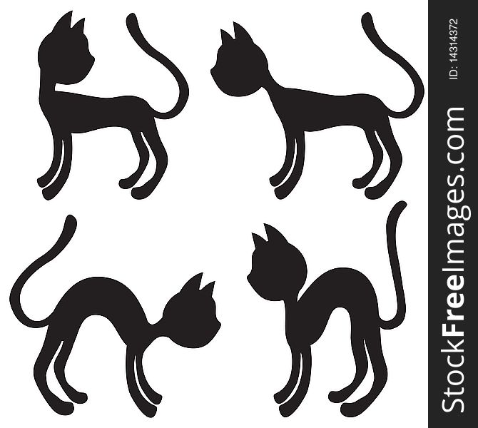 Set of cats. Vector illustration