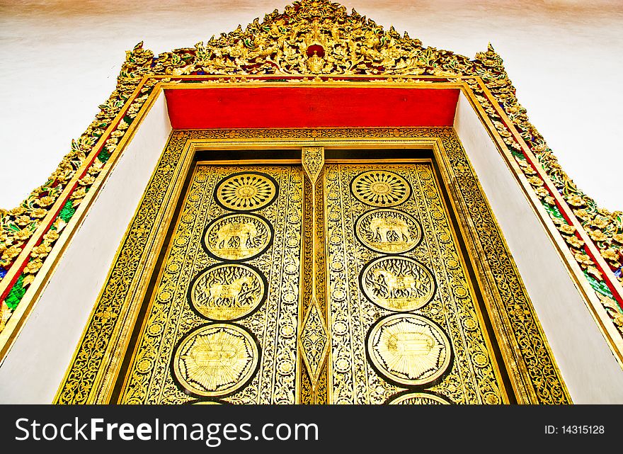 The most often used Thai art decorate temple. The most often used Thai art decorate temple