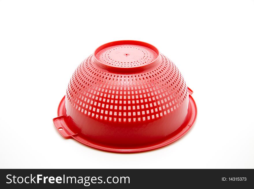 Red plastic kitchen sieve exempted