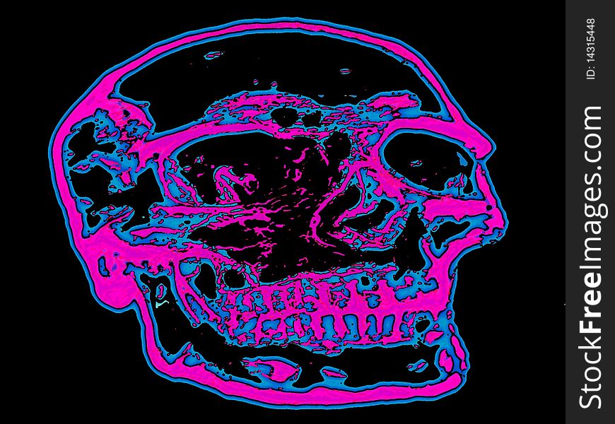Illustration of skull design background