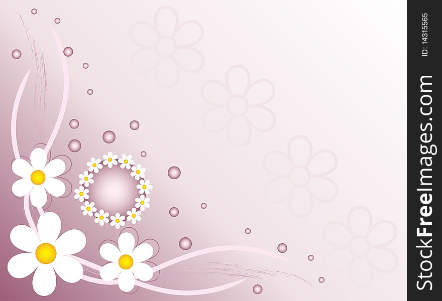 Flower background, element for design,  illustration