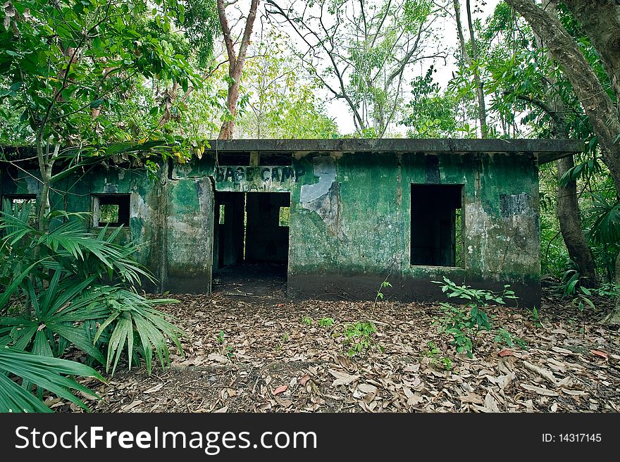 Old American military base in canal zone, Gatun Lake in Panama. Old American military base in canal zone, Gatun Lake in Panama