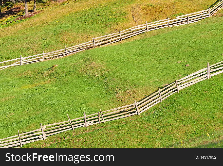 Mountain rural fence