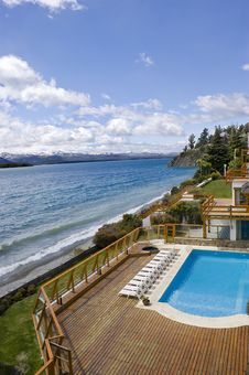 Hotel Resort Pool By The Lake Shore Stock Photos Hotel Resort Pool By The Lake Shore Stock Photos