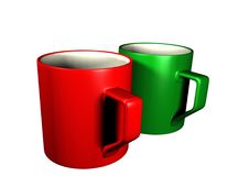 Two Empty Cups Royalty Free Stock Photography Two Empty Cups Royalty Free Stock Photography