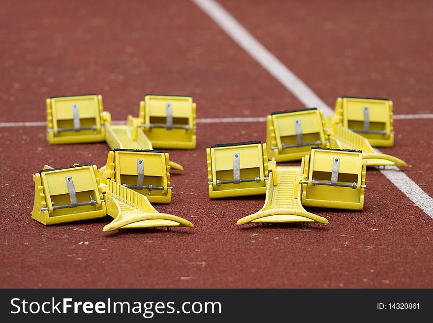 Starting blocks in track and field
