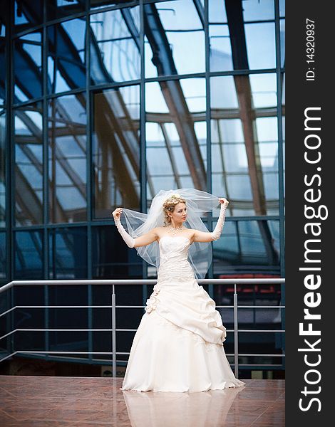 Bride under the glass ceiling. Bride under the glass ceiling