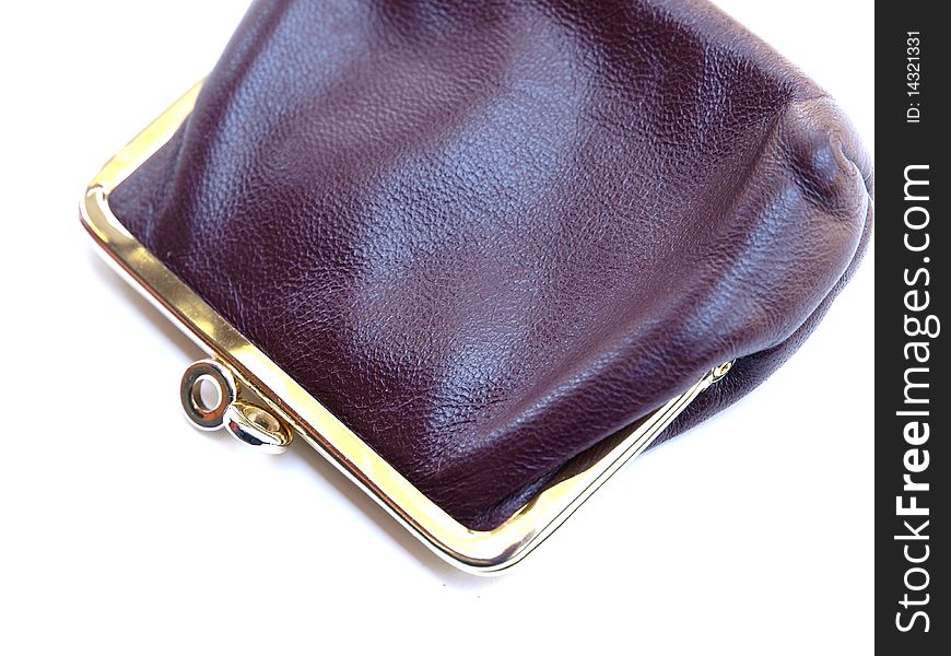 A wallet or purse on white background