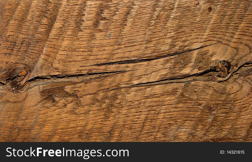 Dark rough wood structure with branch, background