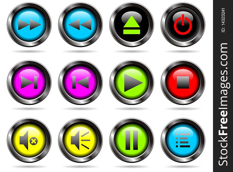 Vector player buttons