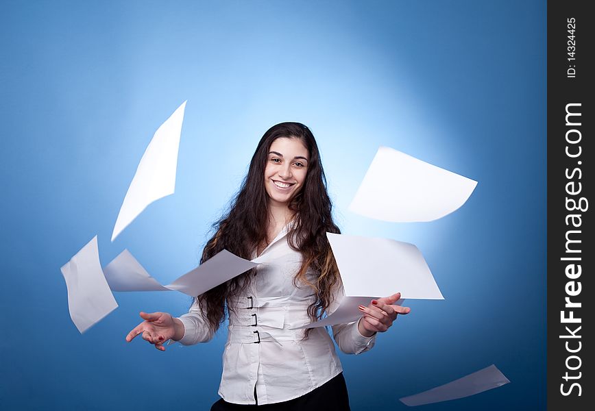 Businesswoman with documents