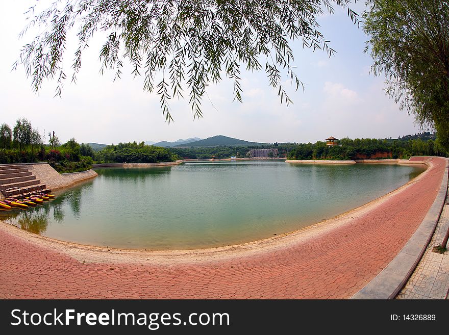 A beautiful picture of artificial lake. A beautiful picture of artificial lake