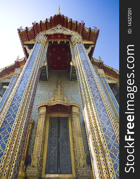 Temple of Wat Raj Bor Pitt in Bangkok Thailand