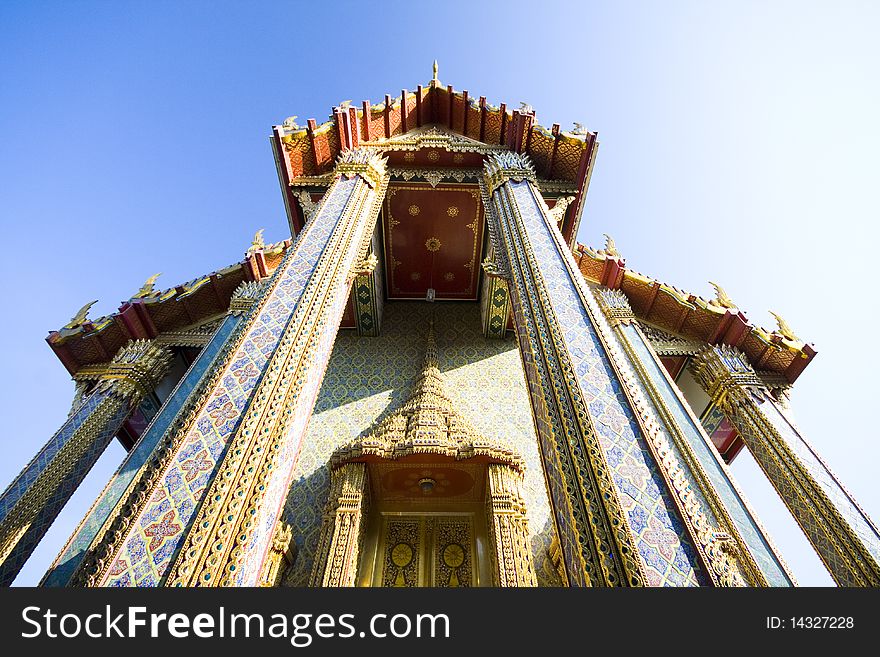 Wat Raj Bor Pitt Temple Center of Bangkok Thailand