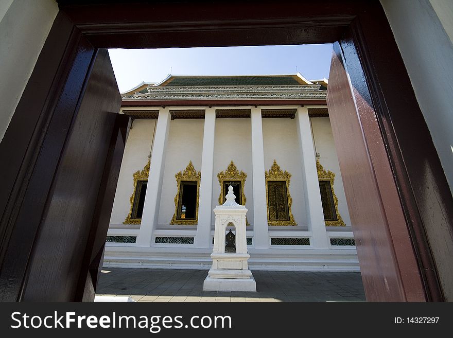 Sema around The Temple of Wat Thep Ti da Ram Bangkok Thailand