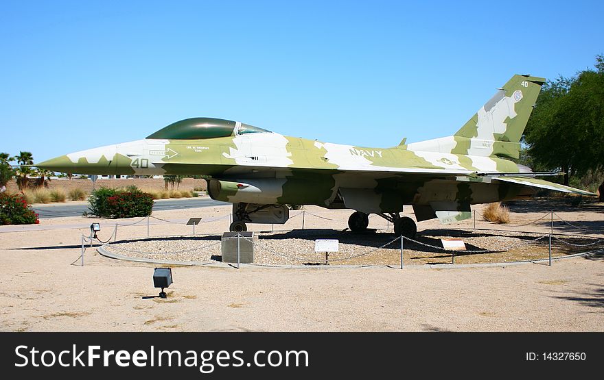 Retired F 16 Fighter at the Air museum. Retired F 16 Fighter at the Air museum.