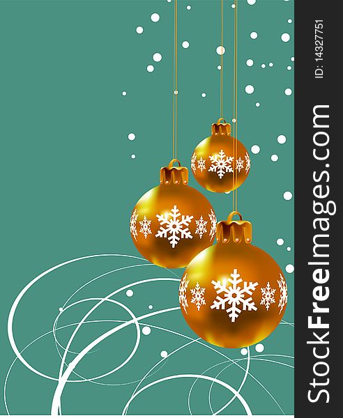 Christmas. Gold decorations for your design