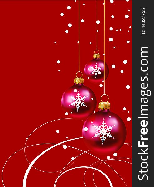 Christmas decorations in red for your design