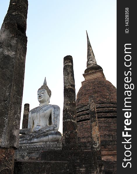 Sukhothai historical park in Thailand