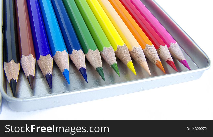 12 Color Pencils In Pencilbox