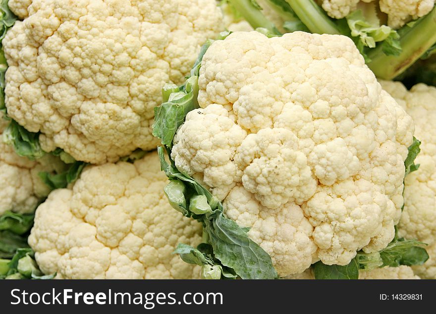 A bunch of cauliflower fresh from the farm. A bunch of cauliflower fresh from the farm