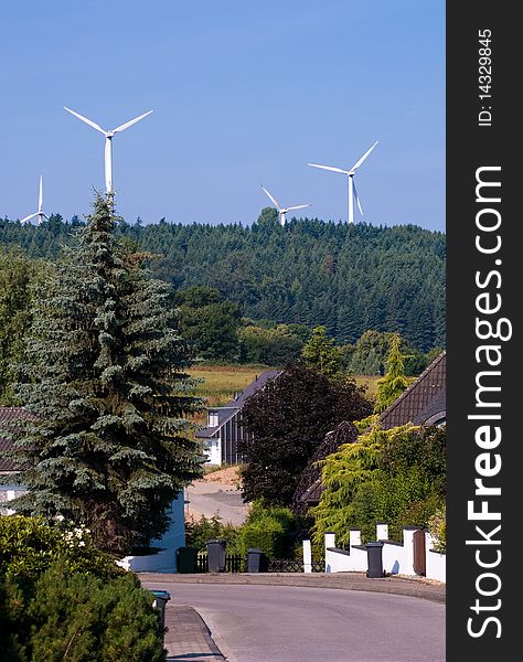 Giant windmill generators in Germany