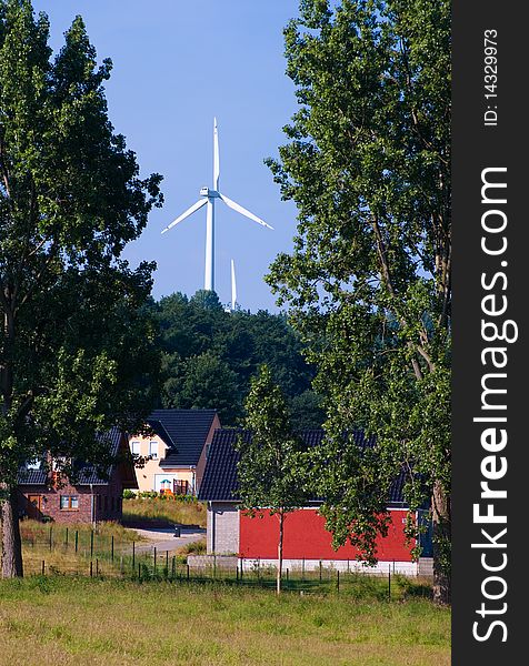 Giant windmill generators in Germany