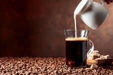 Coffee Latte And Brown Sugar Royalty Free Stock Photos