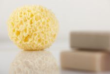 Bath Sponge And Natural Soap Royalty Free Stock Photo Bath Sponge And Natural Soap Royalty Free Stock Photo