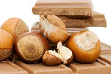 Chocolate And Hazelnuts Still Life Stock Photo Chocolate And Hazelnuts Still Life Stock Photo