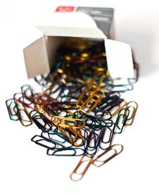 Colorful Paper Clips Stock Photography