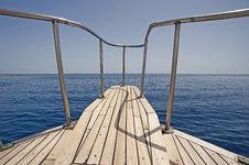 View From The Bow Of A Sailing Yacht Stock Photos