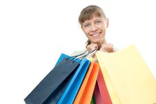 Happy Woman With Shopping Bags Stock Images Happy Woman With Shopping Bags Stock Images