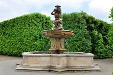 Lions Fountain In Flower Garden In Kromeriz,Czech Stock Photo Lions Fountain In Flower Garden In Kromeriz,Czech Stock Photo