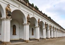 Colonnade In Flower Garden In Kromeriz,Czech Rep. Royalty Free Stock Photo Colonnade In Flower Garden In Kromeriz,Czech Rep. Royalty Free Stock Photo