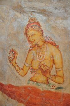 Frescos Painting, Sigiriya Stock Photography