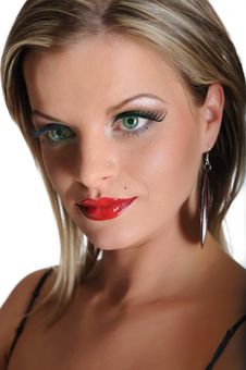 Beautiful Sexy Woman With Bright Make-up Stock Images Beautiful Sexy Woman With Bright Make-up Stock Images