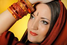 Beautiful Woman In Indian Traditional Jewellery Stock Photography Beautiful Woman In Indian Traditional Jewellery Stock Photography
