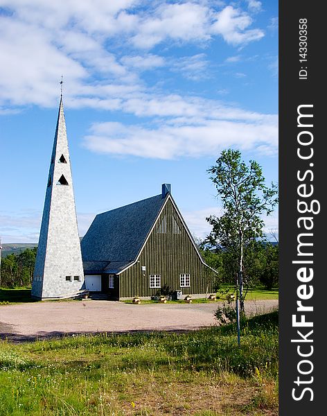 Tana kirke at Rustefjelbma - Church in northern Norway