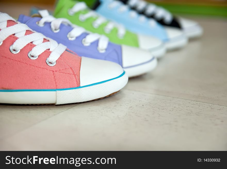 Five Different Color Shoes